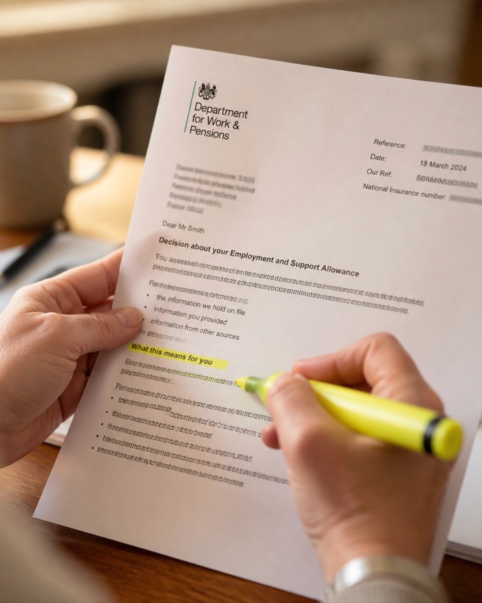 letter from the DWP